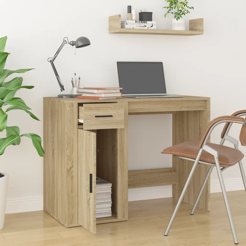Scrivania Rovere Sonoma 100x49x75 cm in Legno Multistrato 816787
