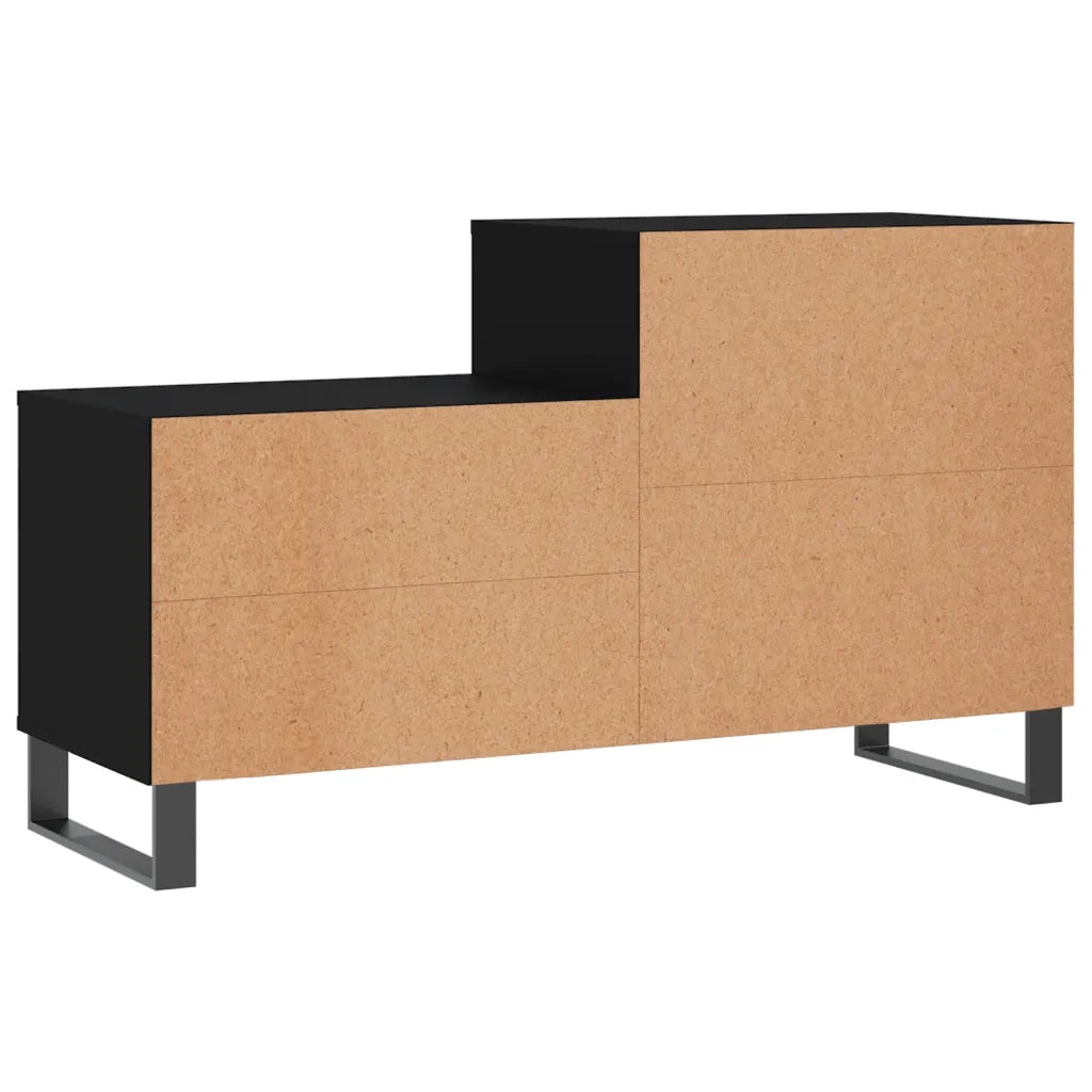 Scarpiera-Scaffale per scarpe Nera 102x36x60 cm in Legno Multistrato 158405