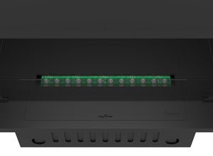 Camino a Vapore Elettrico da Incasso 800x45(64,8)x40 cm Invapo con LED RGB Nero