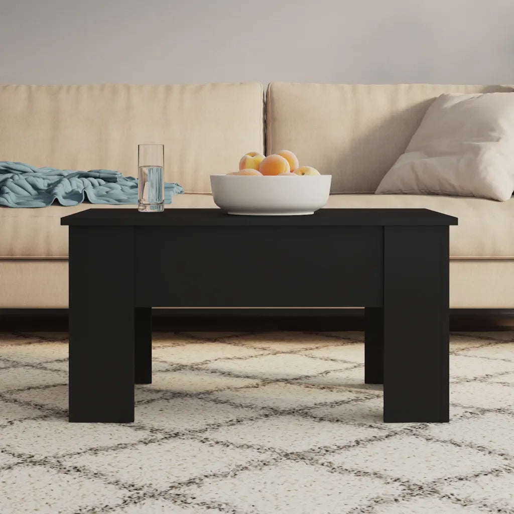 Tavolino da Salotto Nero 79x49x41 cm in Legno Multistrato cod mxl 10418