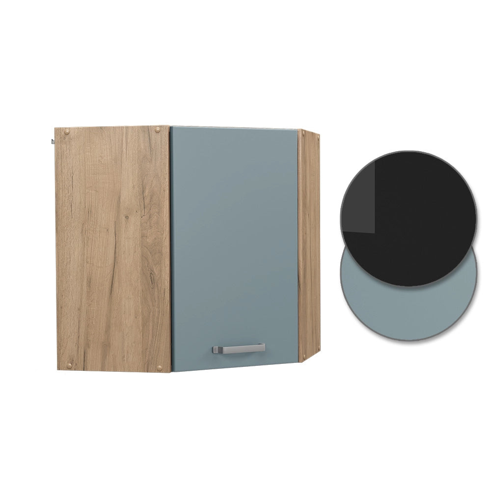 Vicco Mobile angolare da cucina Grigio-blu 57 cm