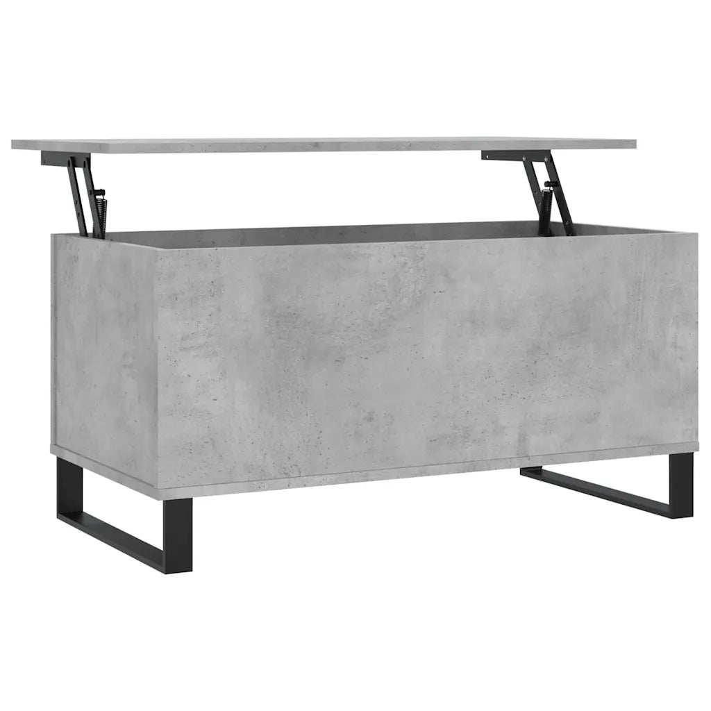 Tavolino Salotto Grigio Cemento 90x44,5x45 cm Legno Multistrato 830984