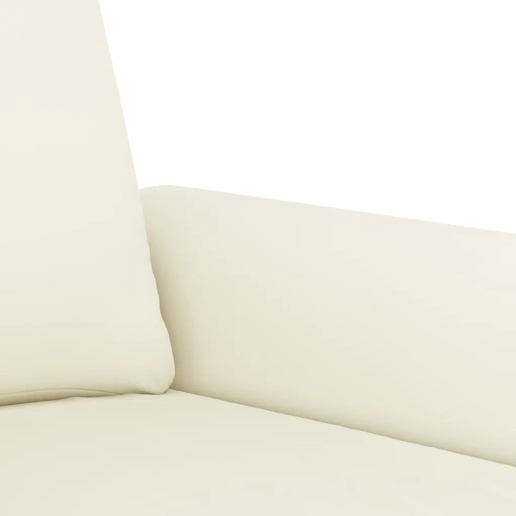 Set di Divani 2 pz con Cuscini Crema in Velluto 3202238