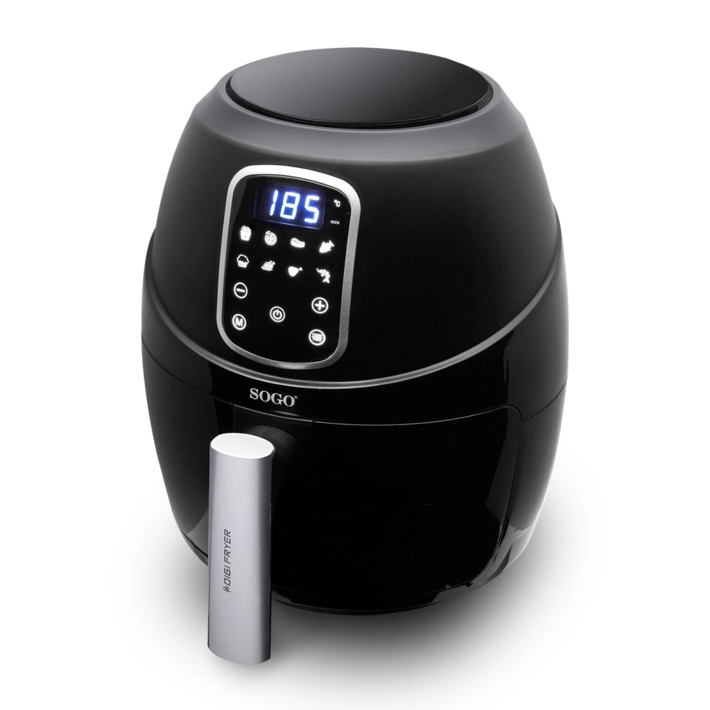 SOGO Friggitrice ad Aria 3.5L 1400W Digitale, Touch, Antiaderente, Timer 60 Min, Cucina Sana con 80% di Grassi in Meno