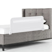 Sponda letto pieghevole con copertura rimovibile di sicurezza per culla, Sponda letto a ribalta per bambini Bianco-Barriere letto