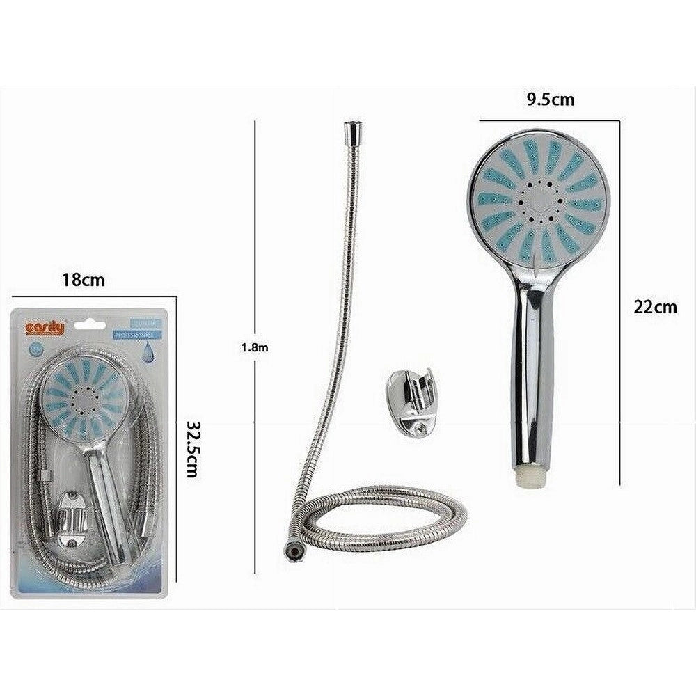 Trade Shop - Kit Doccetta Multigetto Doccino Soffione Doccia Bagno Laccio 1,8 Mt Staffa 69340 -