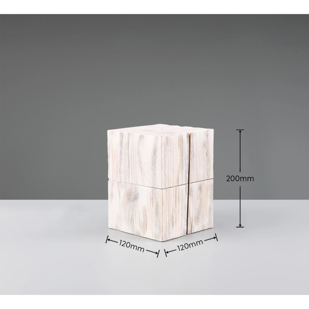 LAMPADA DA TAVOLO E14+LED TREASURE H16CM BIANCA