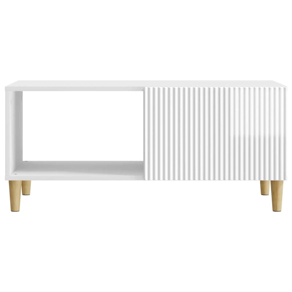 Tavolino da salotto Bianco Lucido 90 x 50 x 40 cm 894729