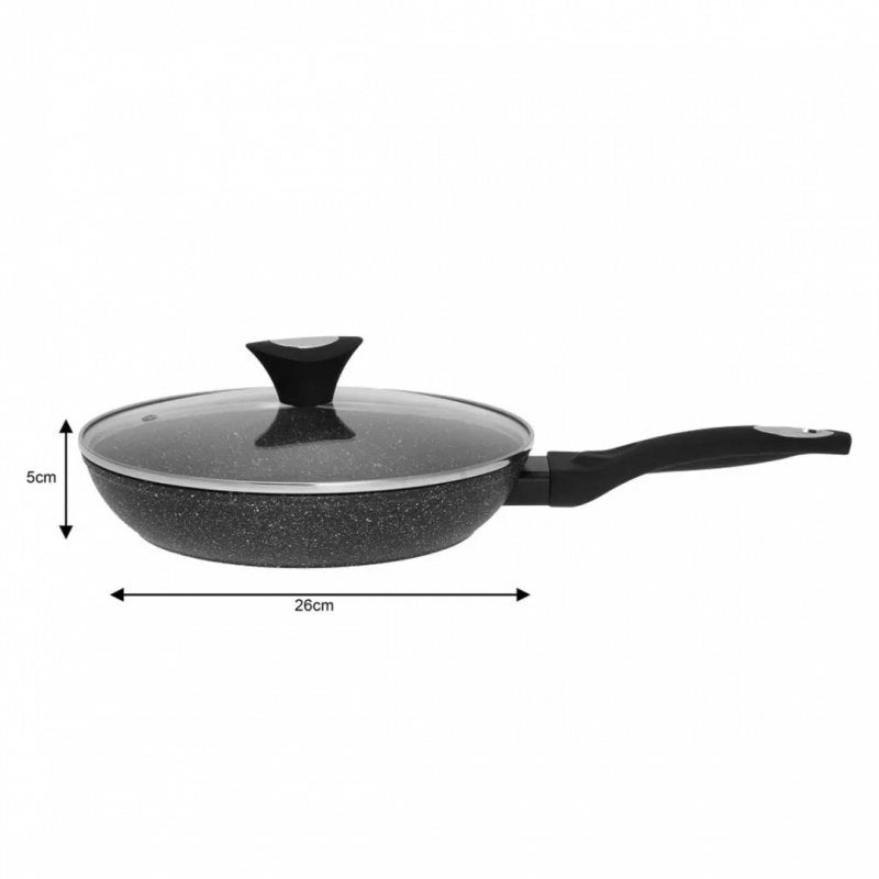 Klausberg KB-7040 Padella antiaderente in granito con coperchio 26 cm