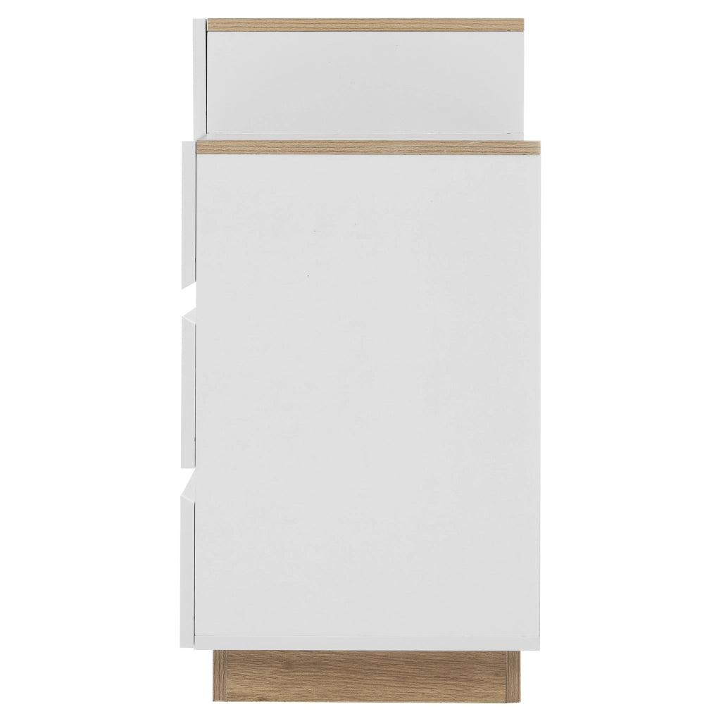 Scrivania con 5 Cassetti per Camera ¨C Xylo ¨C Bianco e Rovere