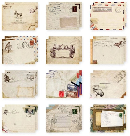 Enveloppi Miniaturi di Carta Kraft 72 Unità - Enveloppi Vintage - Carte di Auguri - Enveloppi per Matrimoni - Artigianato - Carta di Alta Qualità - Buste di Lettere