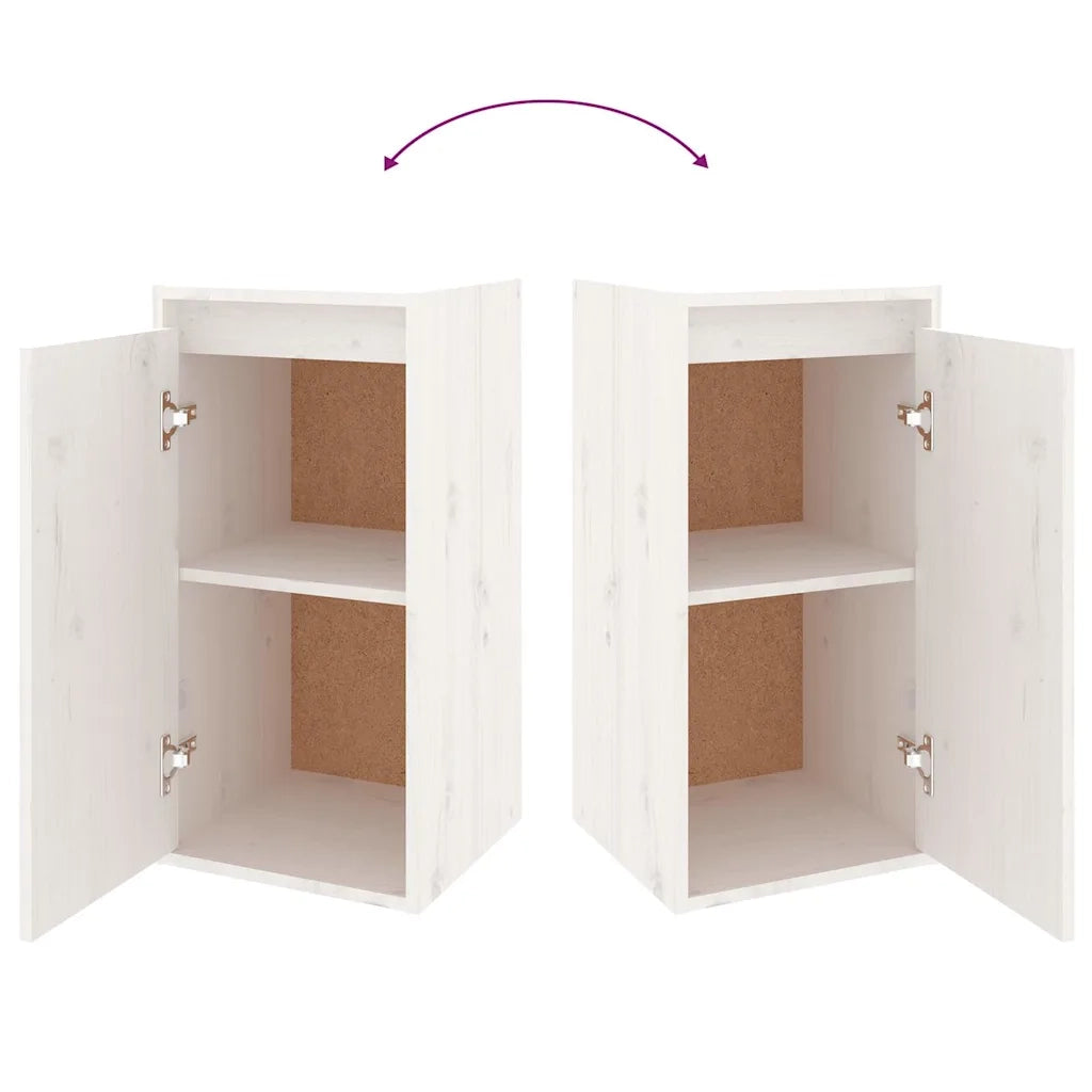 Mobili Porta TV 6 pz Bianchi in Legno Massello di Pino cod mxl 15240