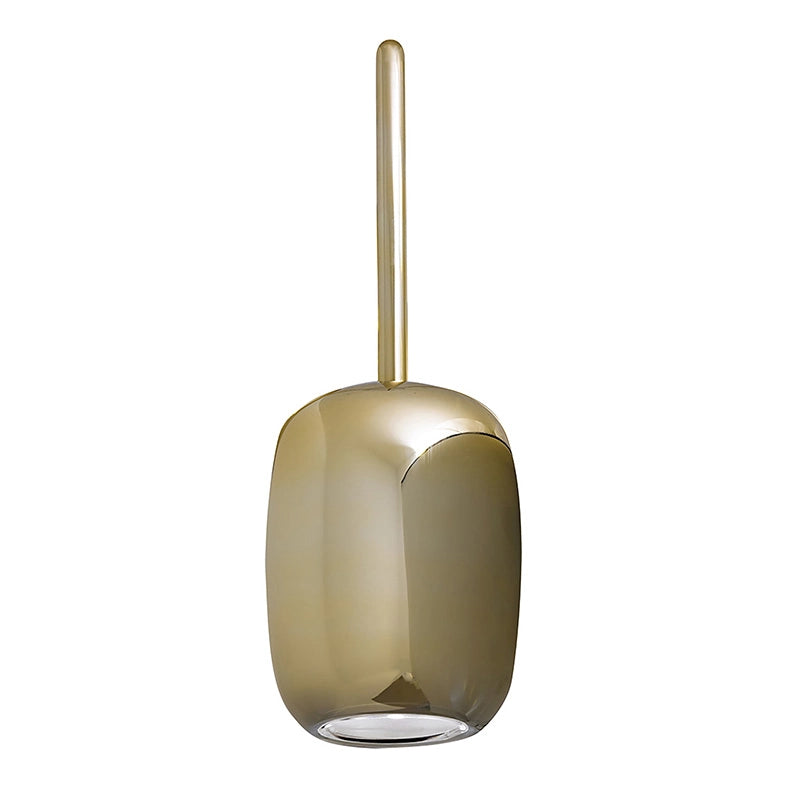 GIOIA Sospensione in Vetro Pirex Finitura Oro lucido attacco G9 33W IP20 - Rossini Group - Lampada di design ovale sabbiata