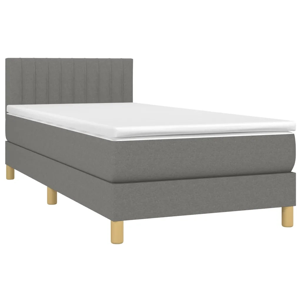 Giroletto a Molle con Materasso Grigio Scuro 100x200 cm Tessutocod mxl 75560