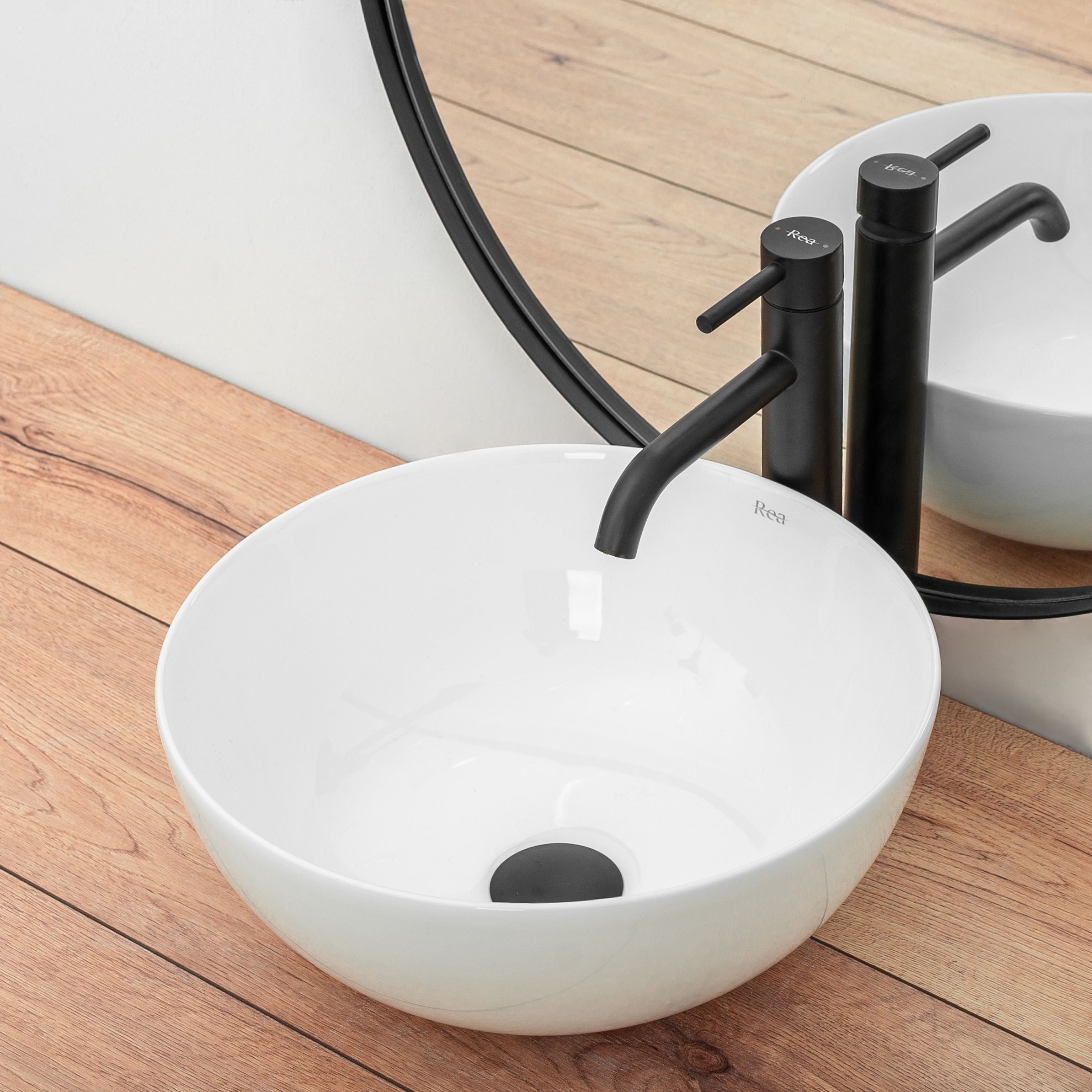 Lavabo Da Appoggio In Ceramica Stella White