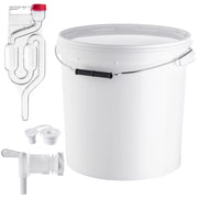 Set di contenitori per fermentazione KADAX da 20 litri per vino e liquori, completo di rubinetto, tubo e tappo.