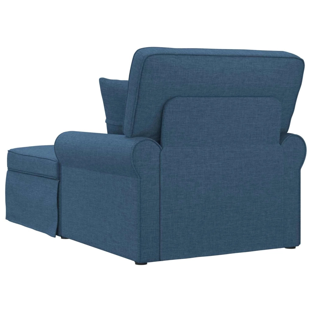 Chaise Longe con Gonna con cuscino 3 pz Blu Tessuto CFW1247917