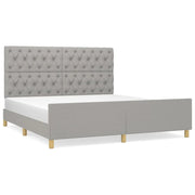 Letto matrimoniale | Letto per adulti | Giroletto senza Materasso Grigio Chiaro 160x200 cm Tessuto