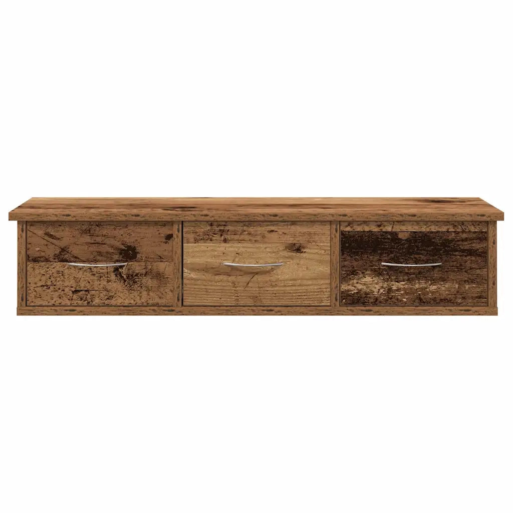 Mobile a Parete Legno Antico 88x26x18,5 cm in Truciolato 855860