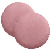 Cuscini per Seduta 2 pz | Cuscini per sedie Rosa ?30 x 13 cm Velluto