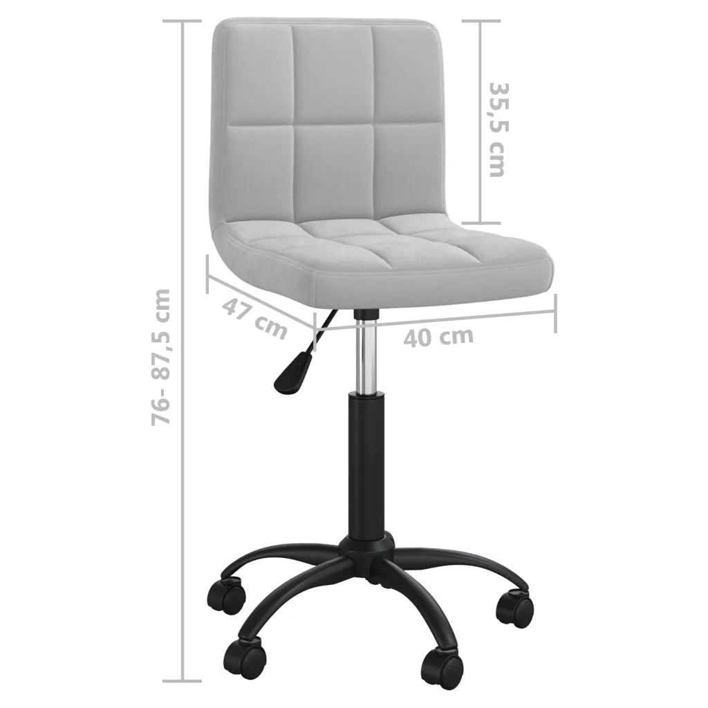 Sedia da Pranzo Girevole Grigio Chiaro in Velluto cod mxl 16748
