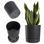 Vaso da fiori KADAX con supporto, coperchio, ciotola rotonda, 17 cm, antracite