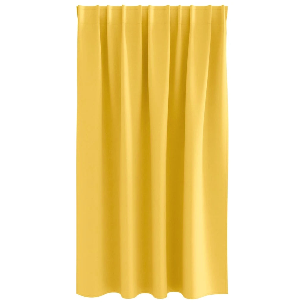 vidaXL Tende con tende 2 pcs giallo senape Poliestere
