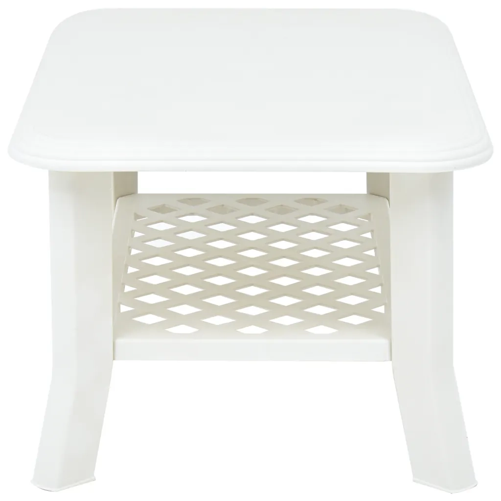 Tavolino da Salotto Bianco 90x60x46 cm in Plastica 48793
