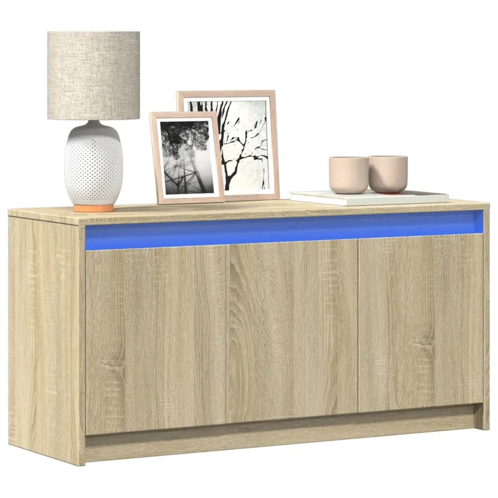 Mobile Porta TV con LED Rovere Sonoma 100x34x50cm in Truciolato 852210