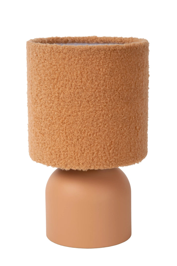 Lampada da tavolo arancione in cotone E14 Woolly Lucide