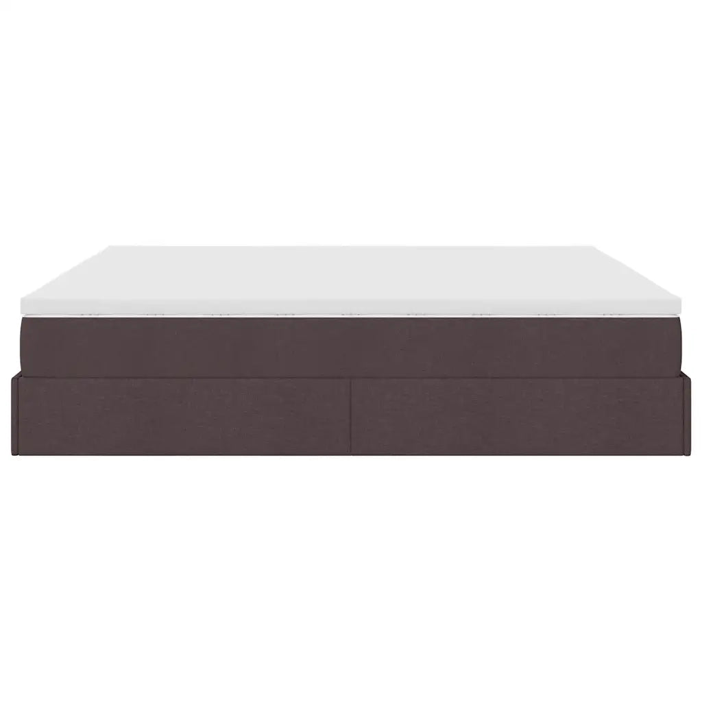 Struttura Letto Pouf con Materasso 160x200 cm in Tessuto 3311123