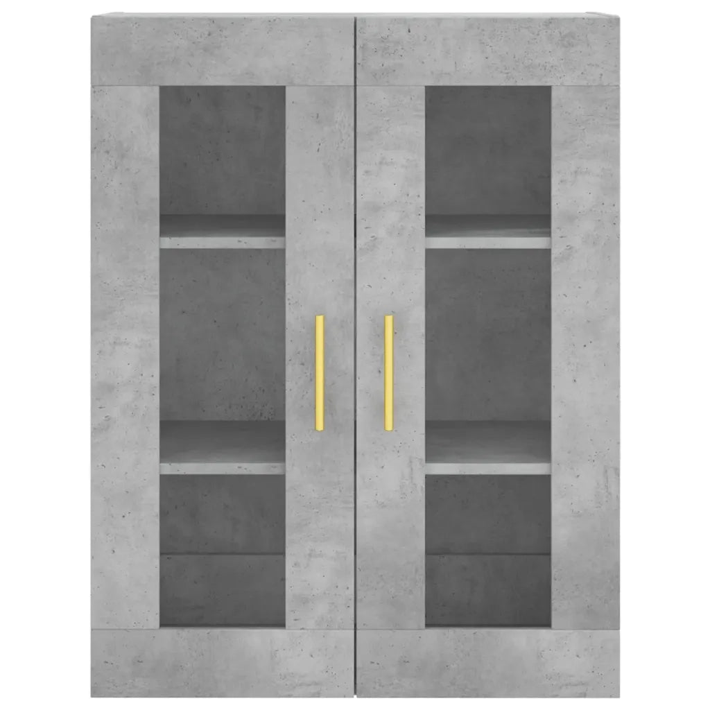 Credenza-Buffet-Armadio da cucina Grigio Cemento 69,5x34x180 cm in Legno Multistrato 933640