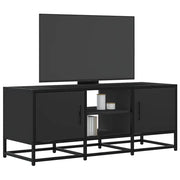 Mobile Porta TV-Mobile per TV-Credenza TV Nero 100x35x41 cm in Truciolato e Metallo