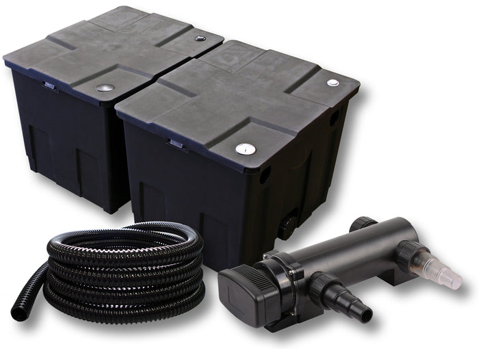 set per laghetti filtro a 2 camere 60000l chiarificatore UVC serie 3 da 18W tubo 5m