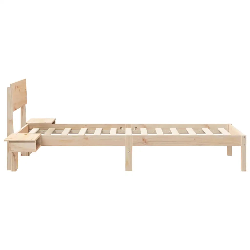 Struttura del letto-Giroletto Marrone 75 x 190 cm Pino massello 851776