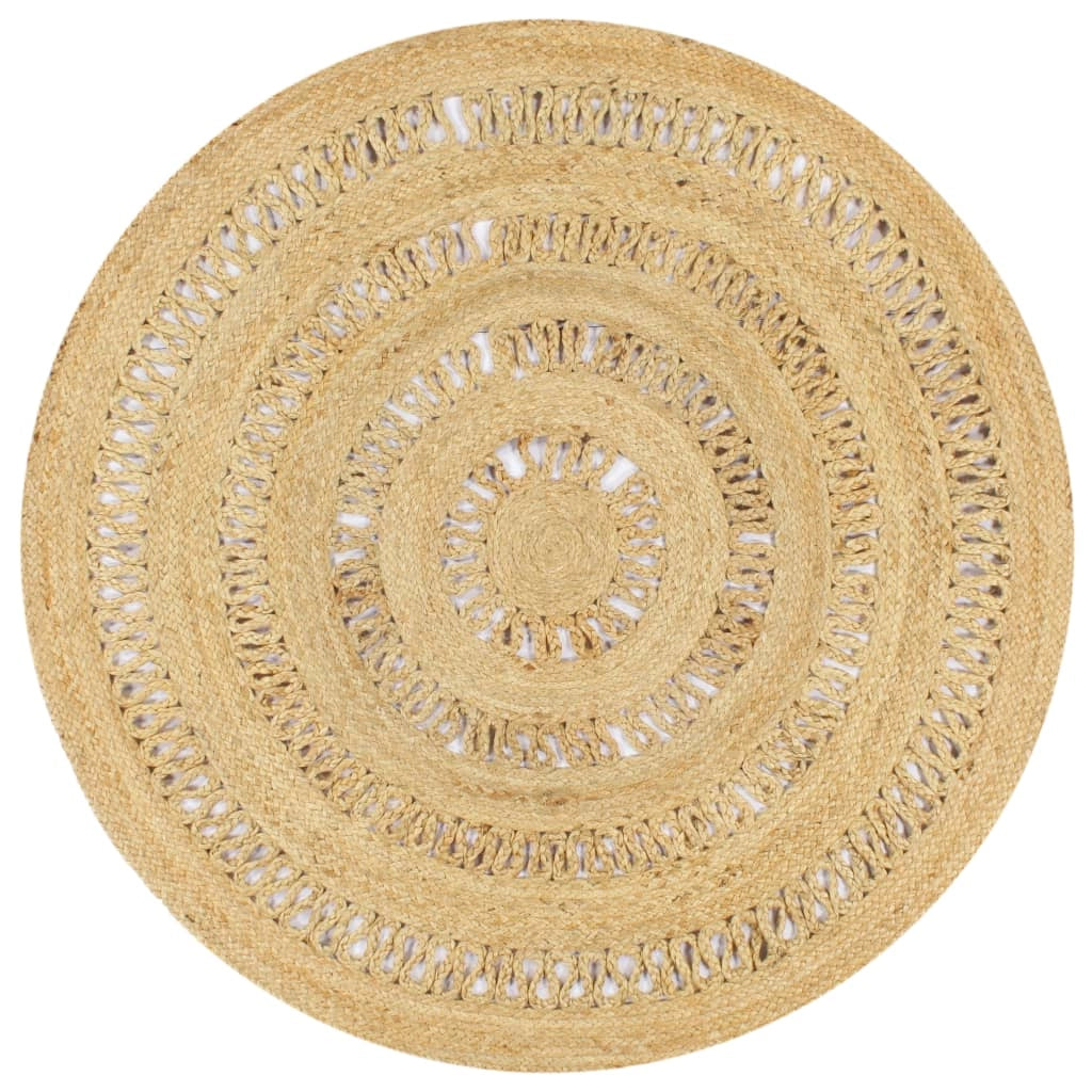 Tappeto Lavorato a Mano in Juta Intrecciata 120 cmcod mxl 103643