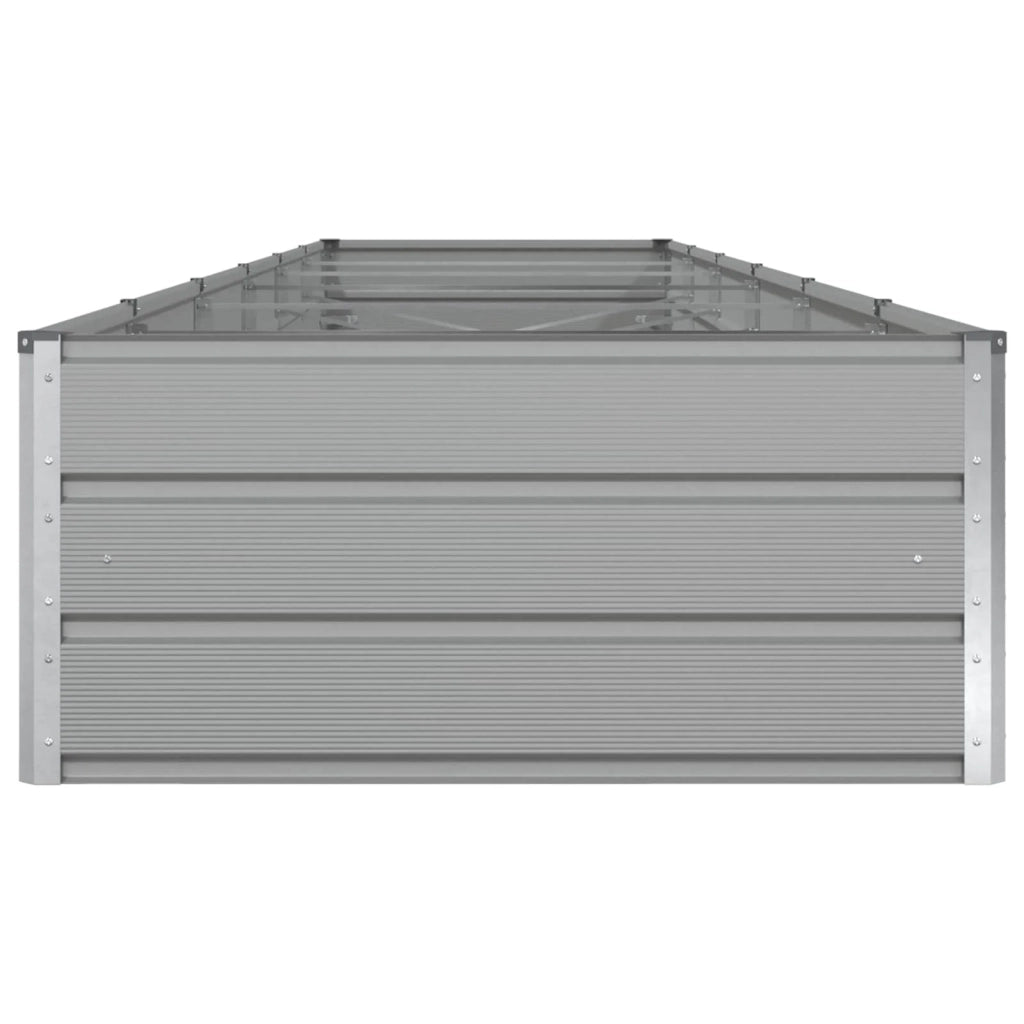 Fioriera rettangolare moderna esteticamente gradevole 195 x 100 x 45 cm in acciaio zincato grigio chiaro 02_0059214