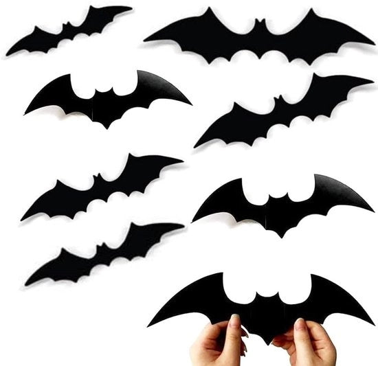 Decorazione da parete 3D - Vampiro da parete - 48 pezzi - Stickers da parete rimovibili - PVC impermeabile - Decorazione per Halloween - Decorazione per giardino