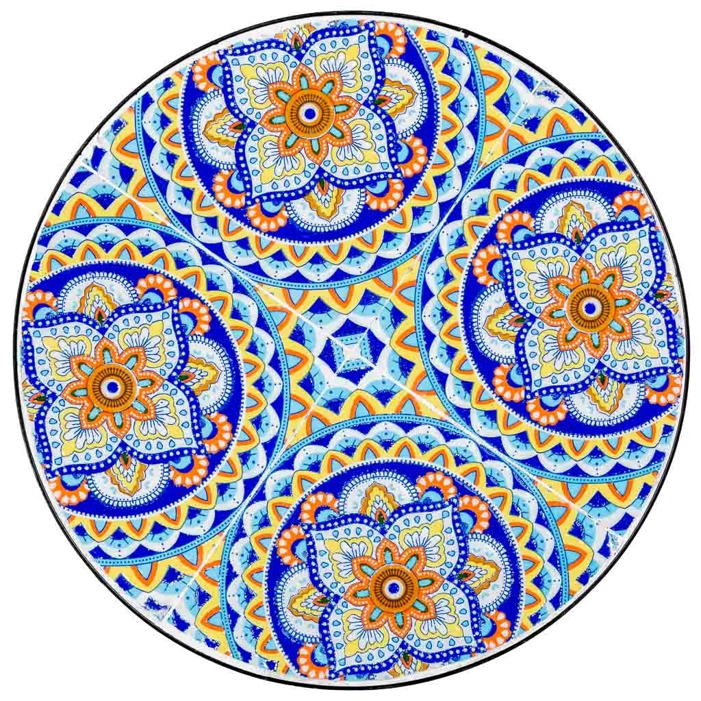 Set di 3 supporti, mosaico Arancione e ferro battuto, P30x68h-P25x57h-