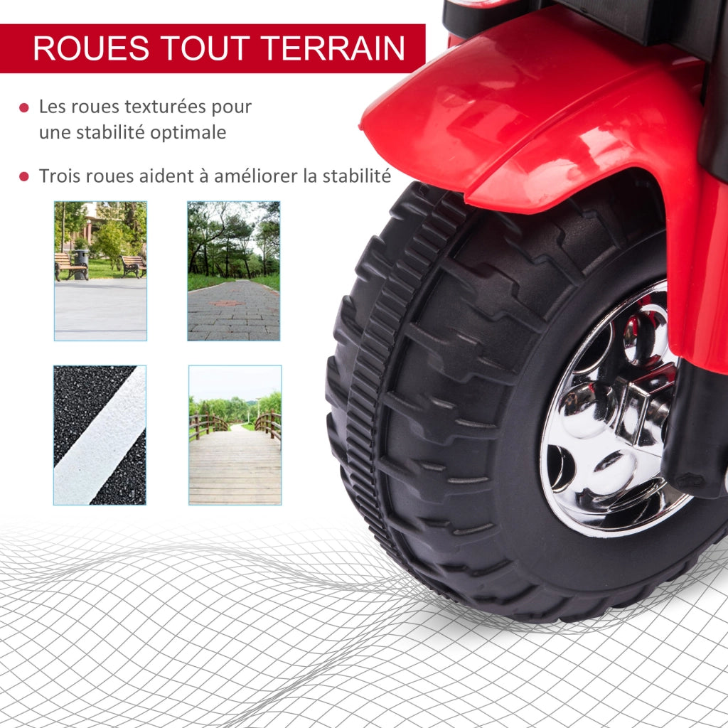 Moto Elettrica per Bambini Chopper 6V 20W ¨C zephmum ¨C Rosso Nero