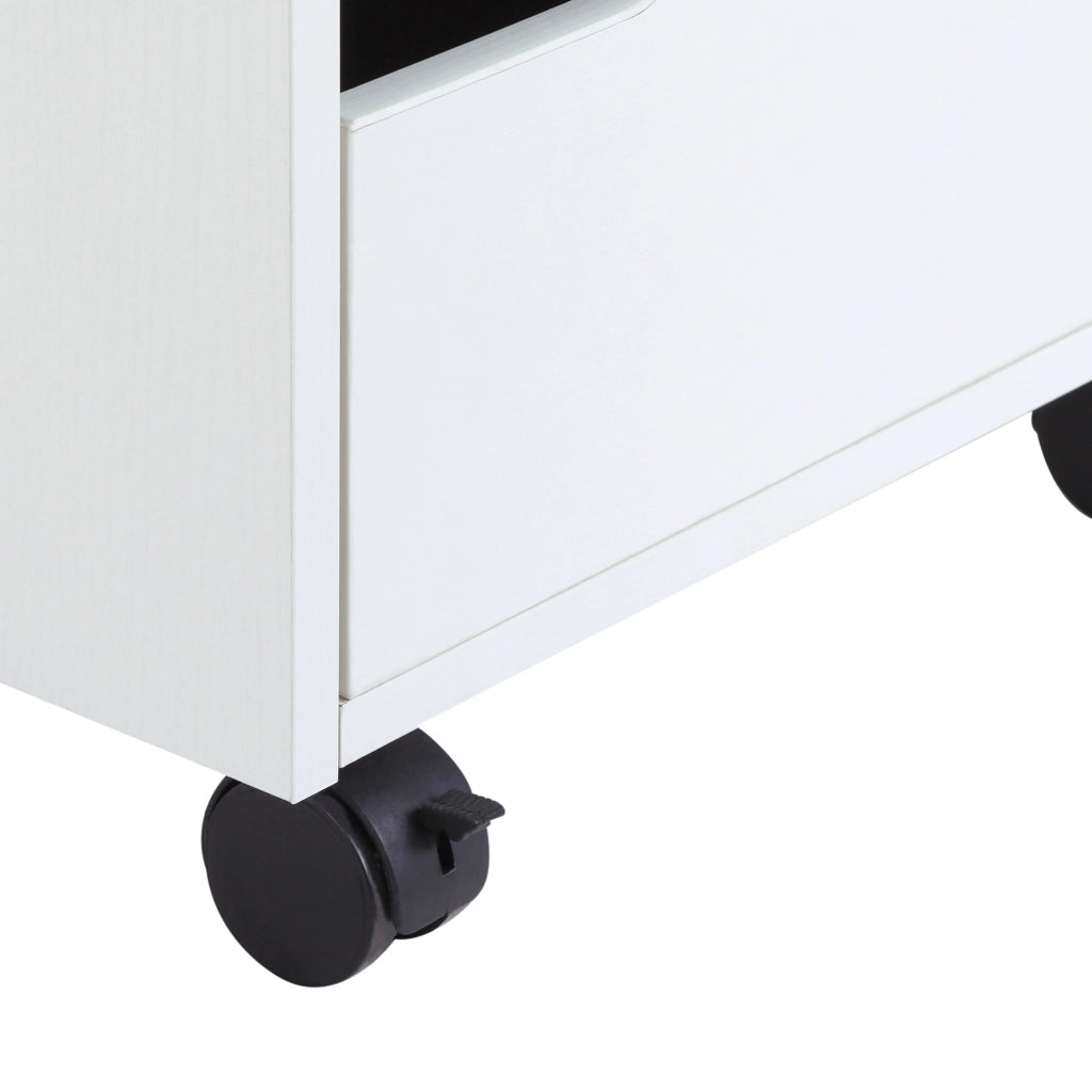 Scrivania con cassetti ¨C zephmum ¨C 40x50x57,5 cm, bianco