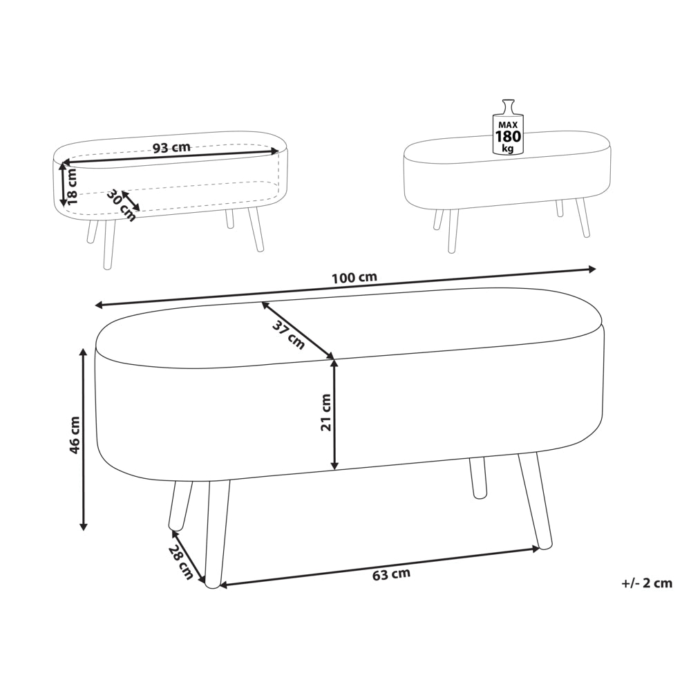 Panca da camera da letto con gambe in legno imbottite, bianco sporco, sedile per corridoio con portaoggetti