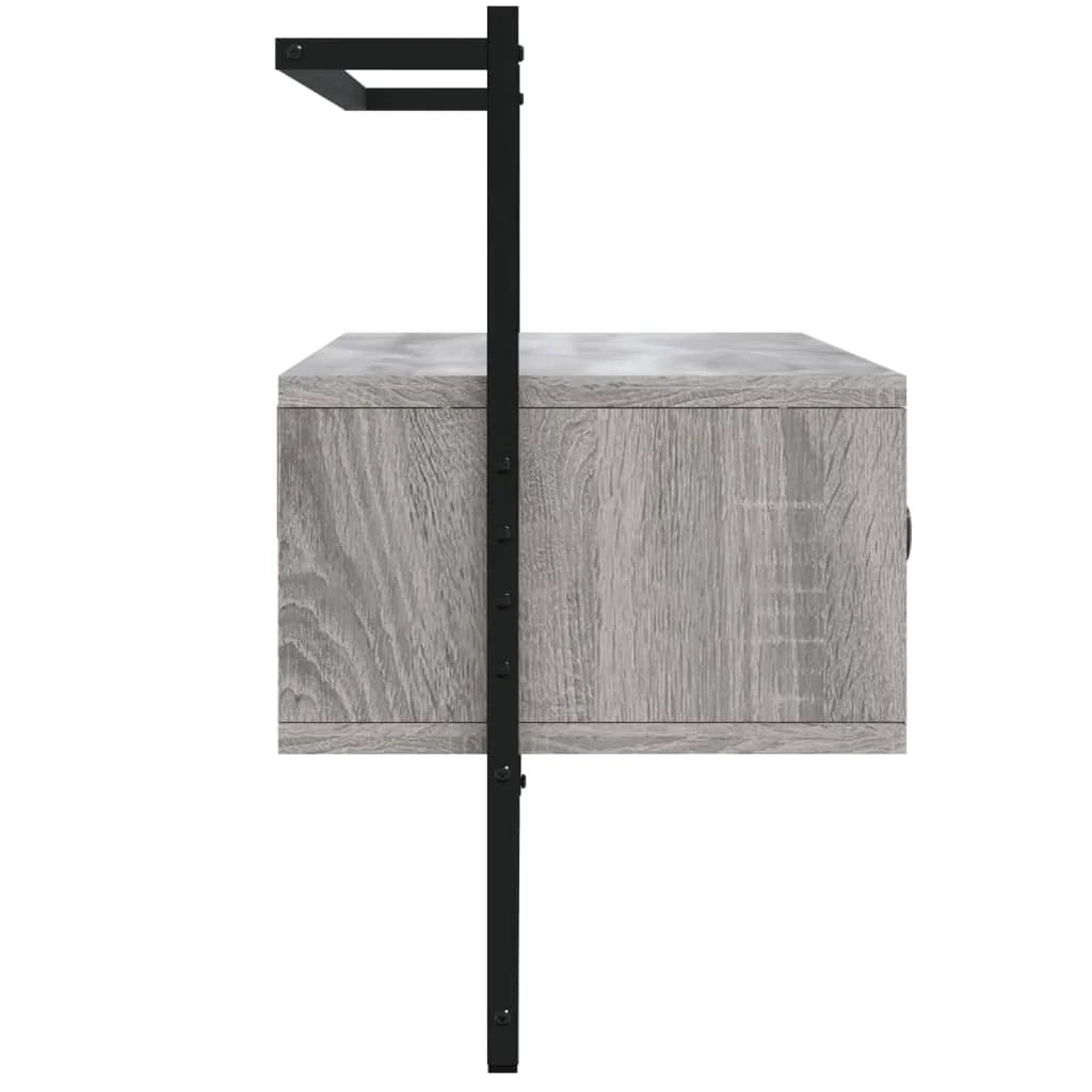Mobile TV multimediale mensola TV mobile TV credenza TV sala da pranzo soggiorno camera da letto a parete Sonoma 100,5 x 30 x 51 cm legno ingegnerizzato grigio 02_0028175