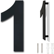 Numeri di casa a laser tagliati in acciaio inossidabile - 1 pezzo - 125mm x 55mm
