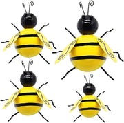 Decorazioni per giardino in miniatura, 4 pezzi, per figurine decorative di metallo, api, decorazioni per muro, figurine per giardino, decorazioni per casa per giardino e prato, decorazioni per casa interna ed esterna