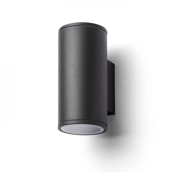 Faretto cilindrico LIZZI II da parete grigio antracite  230V GU10 2x35W IP54