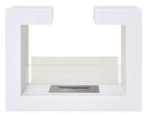 Camino a Bioetanolo da Pavimento 78x58x25 cm Omega Bianco