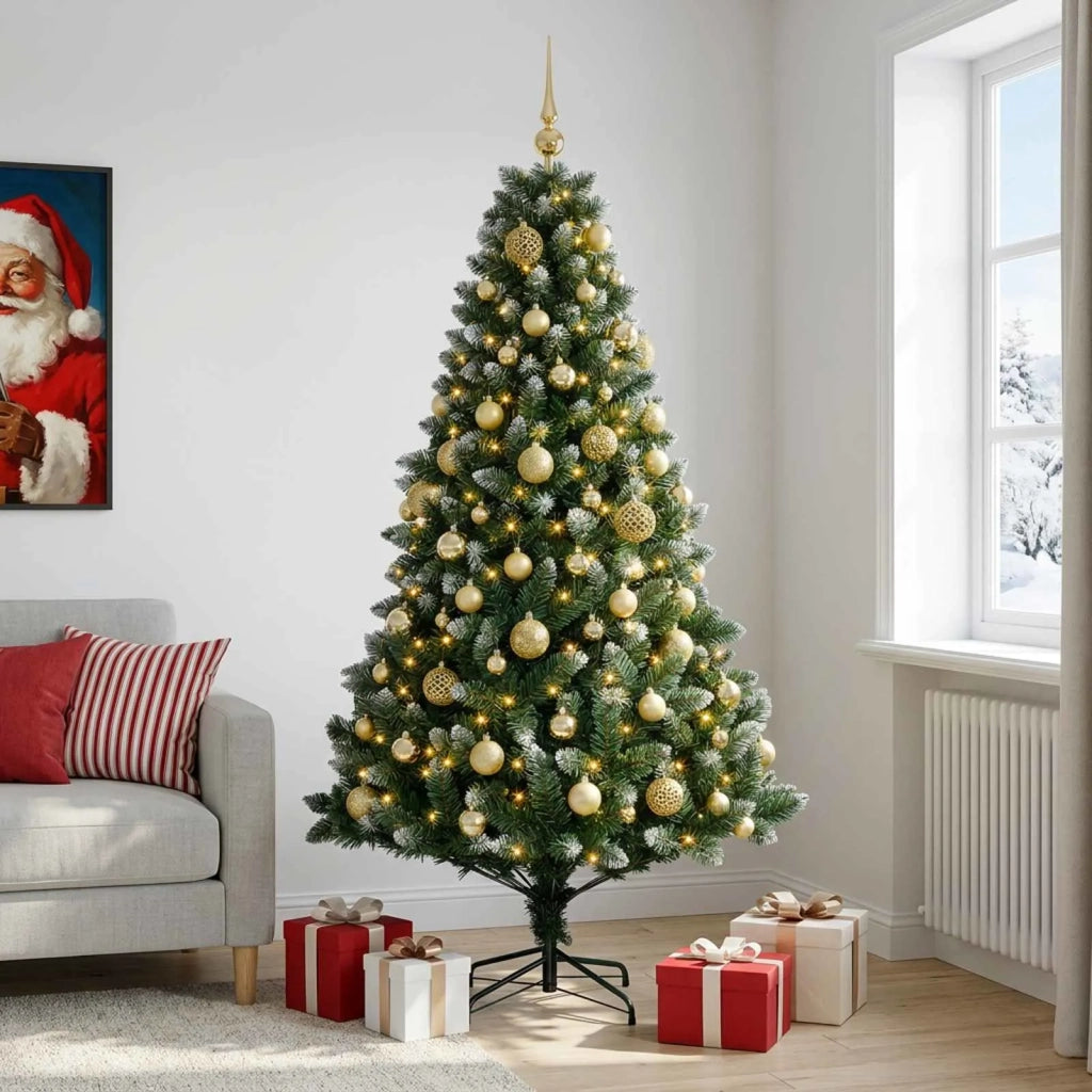 Albero di Natale Artificiale con Palline 240 cm 300 LED 3461349