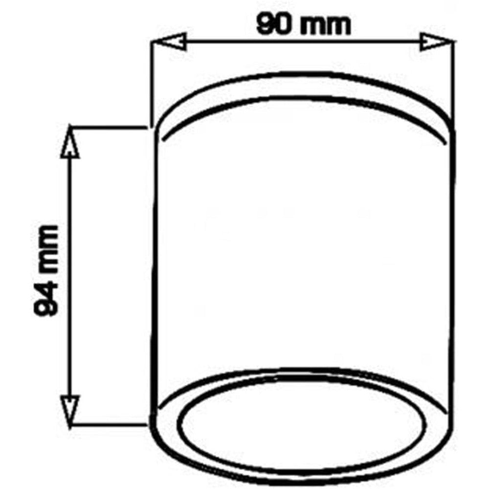Trade Shop - Applique Da Soffitto A Cilindro Per Esterno Plafoniera Con Attacco Gu10 Ip54 H94-c -
