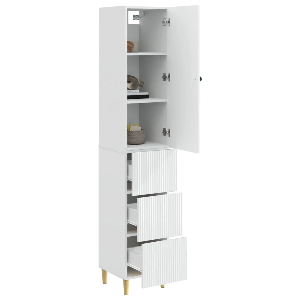 Set di armadi 2 pcs Bianco Lucido 33 x 34,5 x 90 cm
